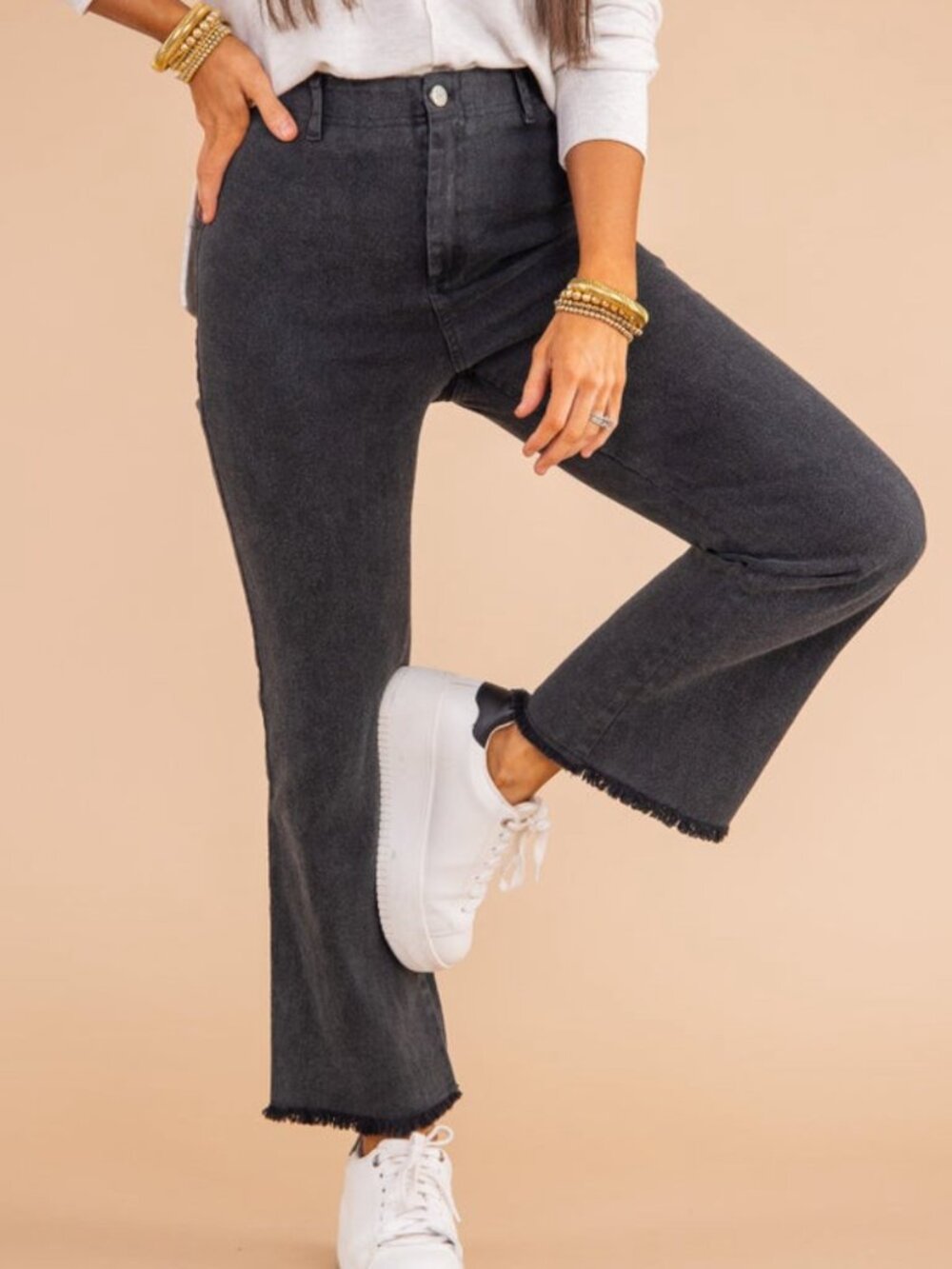 The Willow Tree Boutique Soft Washed Black Color Pant